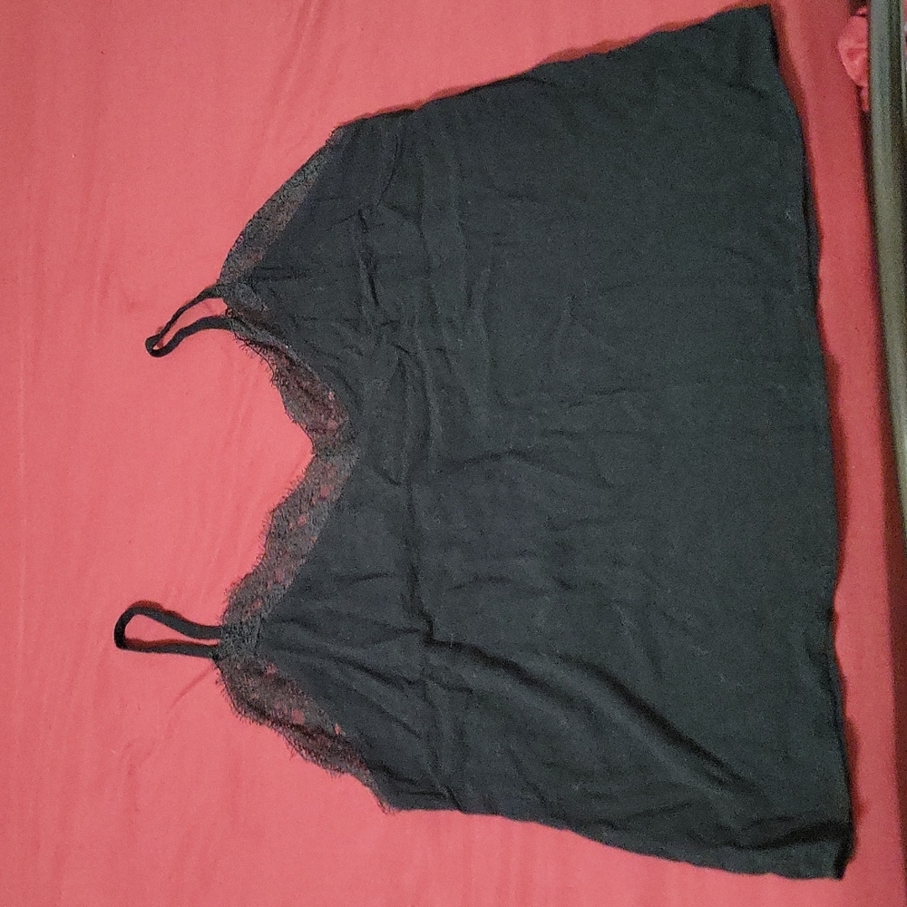 Black tank top 0X lace